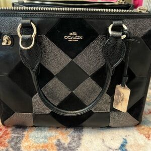 Black and Gray Coach Bag